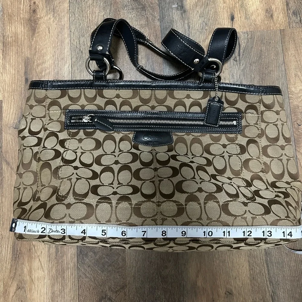 Coach Y2K Brown and Black Signature Tote